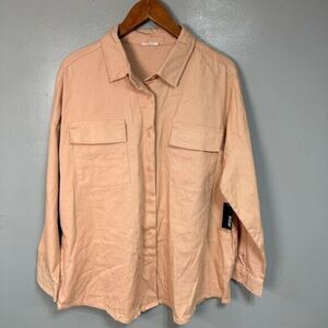 Adrene Women’s Oversized Shirt sz L Cotton Blend NEW # D695